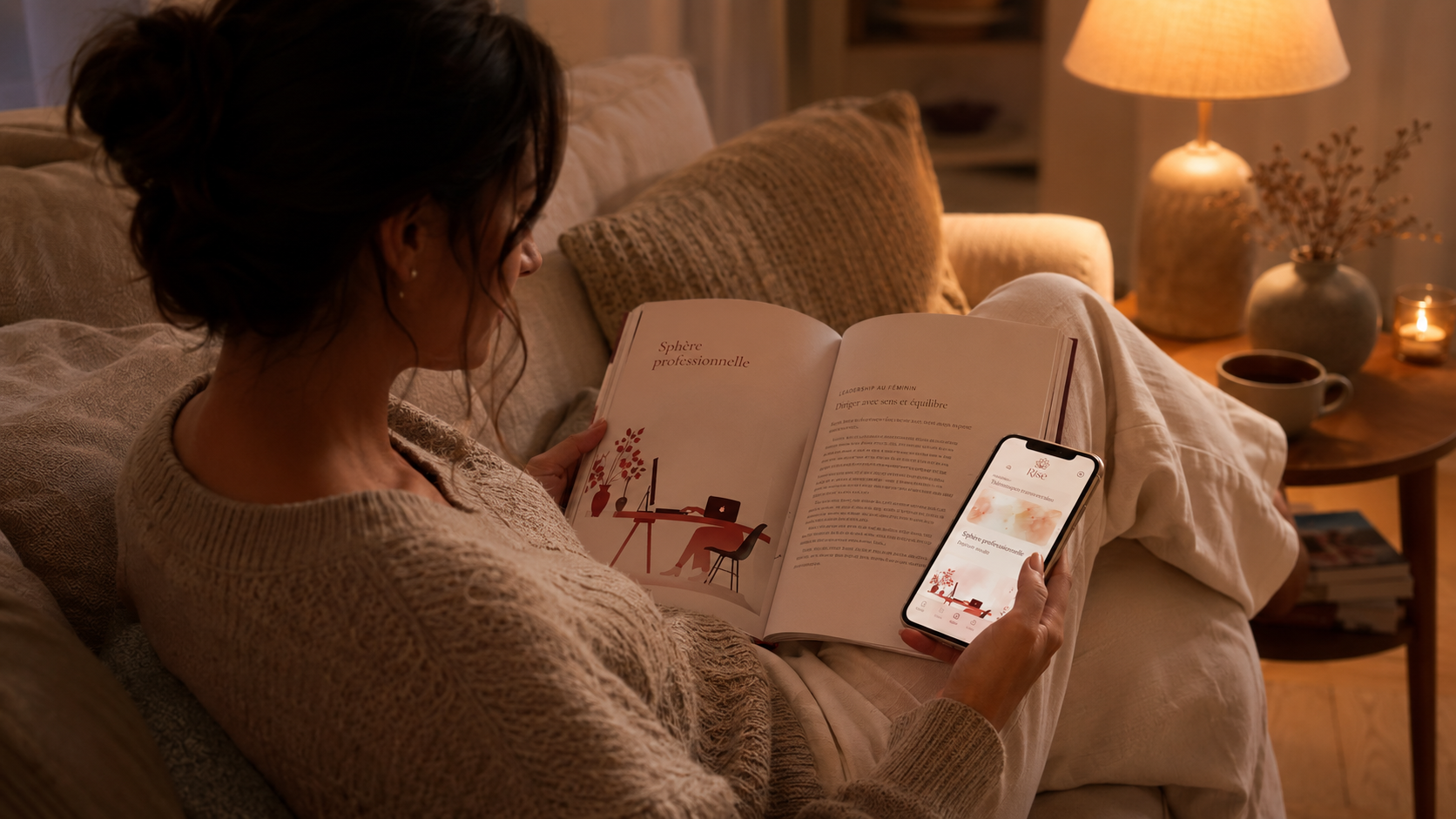 Lecture du livre prolongée par l'application RISE